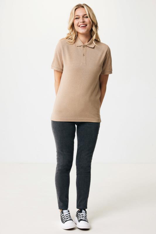 Polo tričko IQONIQ Yosemite z recykl. bavlny heather brown XXS 3