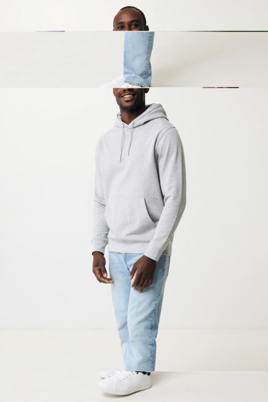 Ľahká mikina s kapucňou Iqoniq Rila z recykl. bavlny light heather grey XL 11