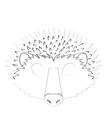 Kreatívna maska 6 ks, biela, FOLIA, lesné zvieratá 2