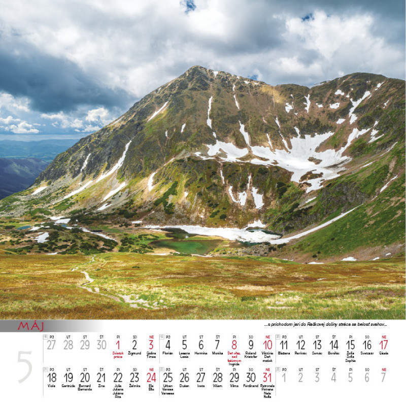 Nástenný kalendár Tatry 2026 5