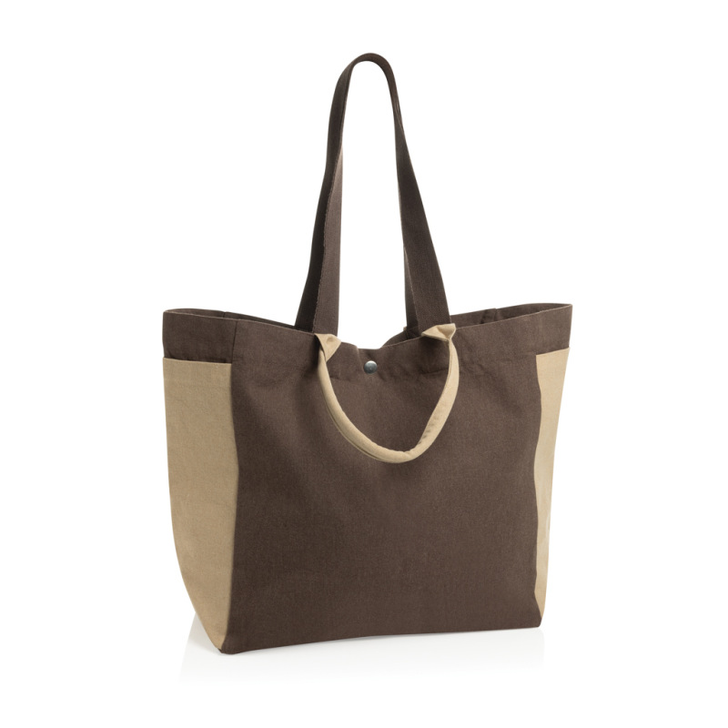 BEAU AWARE™ všestr. shopper taška z 400 gsm recykl. plátna hnedá 1
