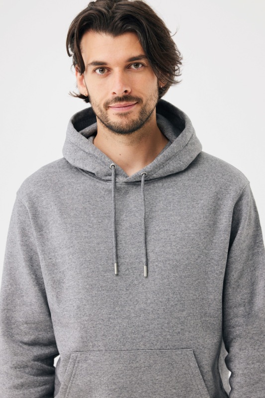IQONIQ Joshua Unisex mikina s kapucňou z rec. bavlny light heather anthracite XL 9