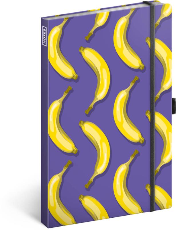 NOTIQUE Notes Banány, linajkovaný, 13 x 21 cm