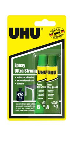 Lepidlo, silné, dvojzložkové, 2 × 10 ml, UHU "Epoxy Ultra Strong" 1