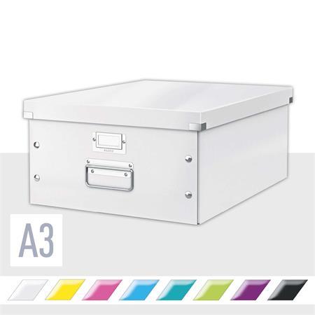 Archivačná krabica, A3, LEITZ "Click&Store", biela