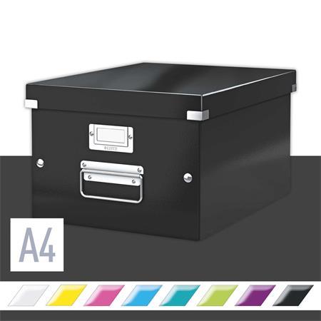 Odkladací box, A4, LEITZ "Click&Store", čierna