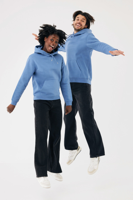 IQONIQ Joshua Unisex mikina s kapucňou z rec. bavlny moon blue L 17