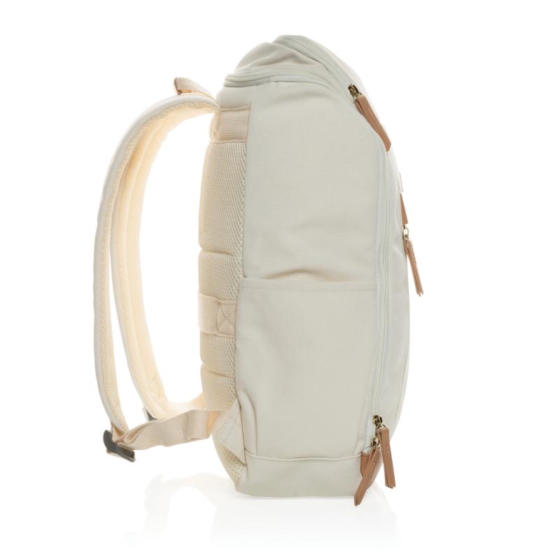 Batoh na 15" notebook Impact z 16 oz. recykl. canvas AWARE™ off white 3