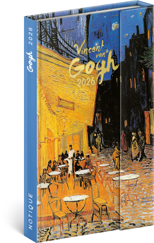 NOTIQUE Týždenný magnetický diár Vincent van Gogh 2026, 13 x 21 cm