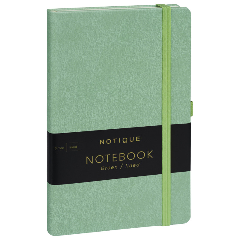 NOTIQUE Notes Zelený, linajkovaný, 13 x 21 cm
