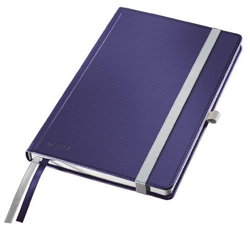 Zápisník, A5, linajkový, 80 strán, s tvrdou obálkou, LEITZ "Style", titánovo modrá