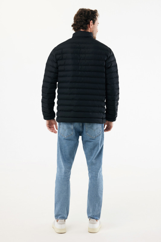 IQONIQ Maiko pánska prešívaná bunda z rec. polyesteru čierna L 7