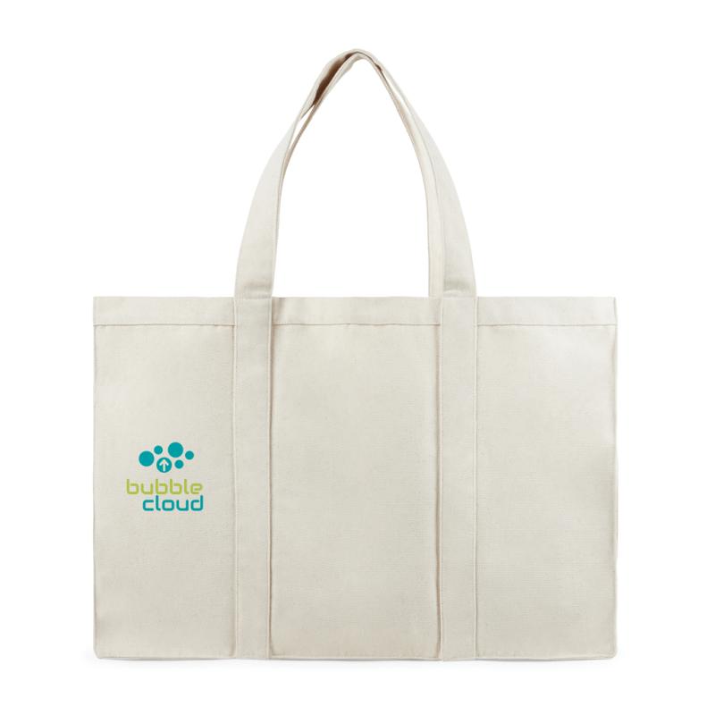 Maxi tote bag VINGA Hilo z recykl. canvas AWARE™ off white 2