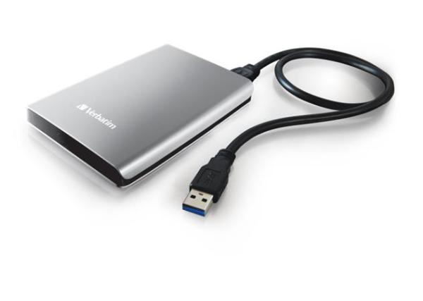 2,5" HDD (pevný disk), 2TB, USB 3.0, VERBATIM, strieborná