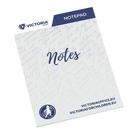 Poznámkový zošit, A5, 5x50 listov, štvorčekový, VICTORIA OFFICE, biely