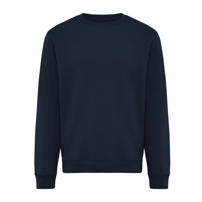 IQONIQ Toria Unisex mikina s okrúhl. výstrihom z rec. bavlny námornícka modrá XS 1