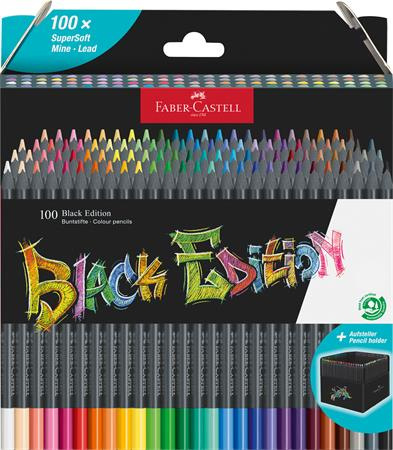 Farebné ceruzky, sada, trojhranné, FABER-CASTELL "Black Edition", 100 rôznych farieb 1