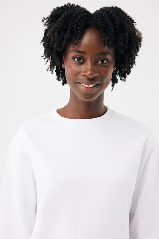 IQONIQ Toria Unisex mikina s okrúhl. výstrihom z rec. bavlny recycled white L 9