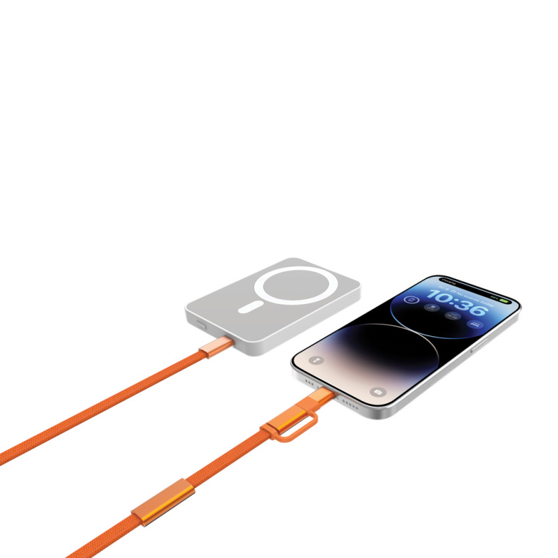 Arc RCS 60W 120 cm 2 v 1 rýchlonabíjací kábel oranžová 2
