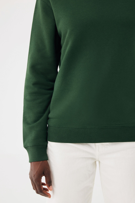 IQONIQ Toria Unisex mikina s okrúhl. výstrihom z rec. bavlny forest green M 14