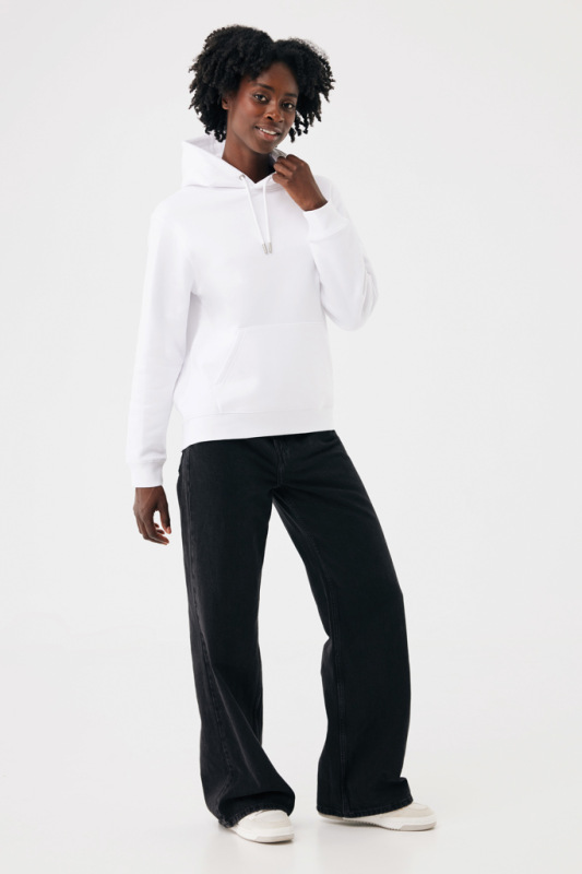 IQONIQ Joshua Unisex mikina s kapucňou z rec. bavlny recycled white S 9