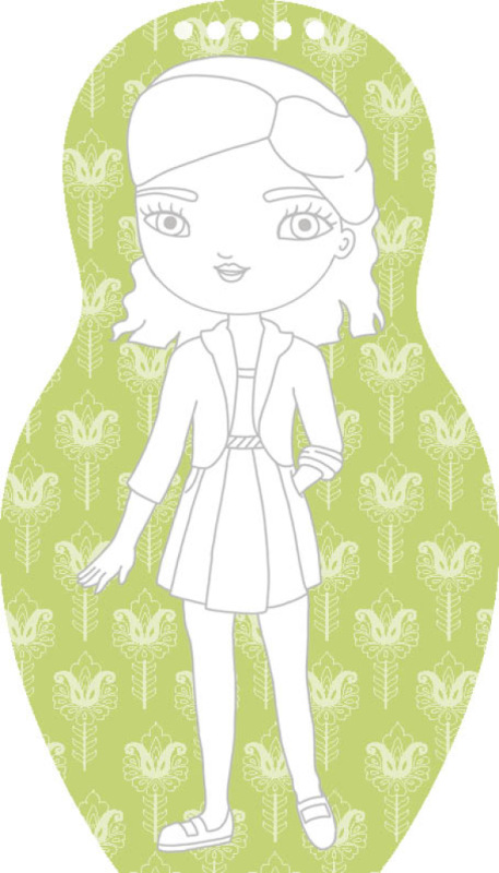 Obliekame moravské bábiky NATÁLKA – Maľovanky 1