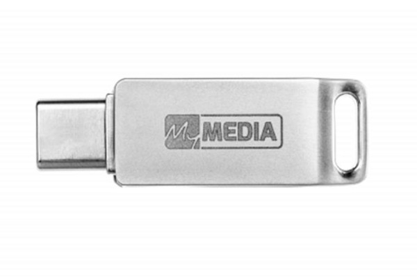USB kľúč, 64GB, USB 3.2 Gen1+ USB-C, hliníkový kryt, MYMEDIA "Dual" (by VERBATIM) 4
