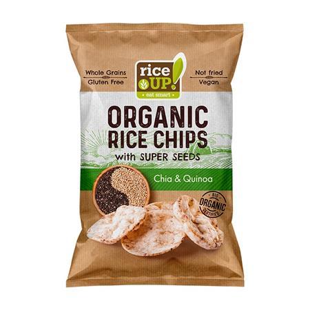 Ryžové chipsy, 25 g, RICE UP "Bio", chia semiačka a quinoa