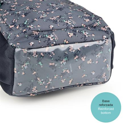 Školská taška, so zipsom, GABOL "Secret", sivá, s kvetinkovým vzorom 7