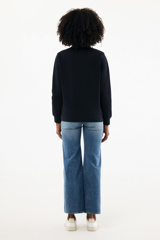 IQONIQ Elgon sveter s krátkym zipsom z recyklovanej bavlny čierna XXS 12