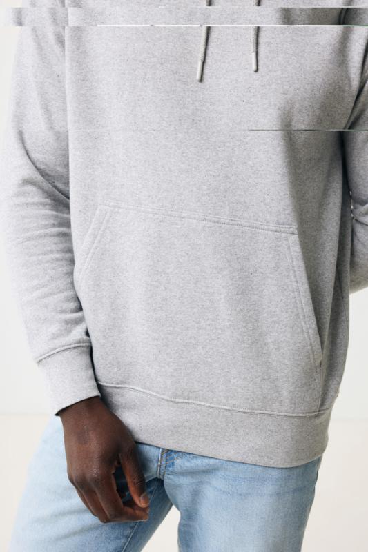 Ľahká mikina s kapucňou Iqoniq Rila z recykl. bavlny light heather grey 4XL 16