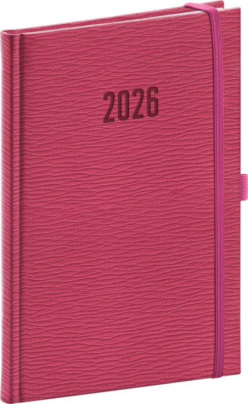 NOTIQUE Týždenný diár Rivoli 2026, ružový, 15 x 21 cm