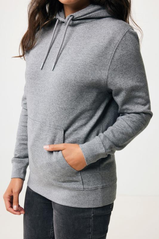 Ľahká mikina s kapucňou Iqoniq Rila z recykl. bavlny light heather anthracite XXL 18