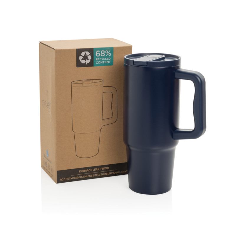 Embrace nepretekajúci tumbler z recykl. nerez. ocele 900ml námornícka modrá 7