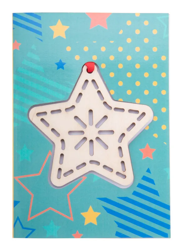 TreeCard Vianočná pohľadnica, hviezda
