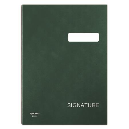 DONAU Podpisová kniha, A4, 19 vreciek, kartón, DOANU, zelená