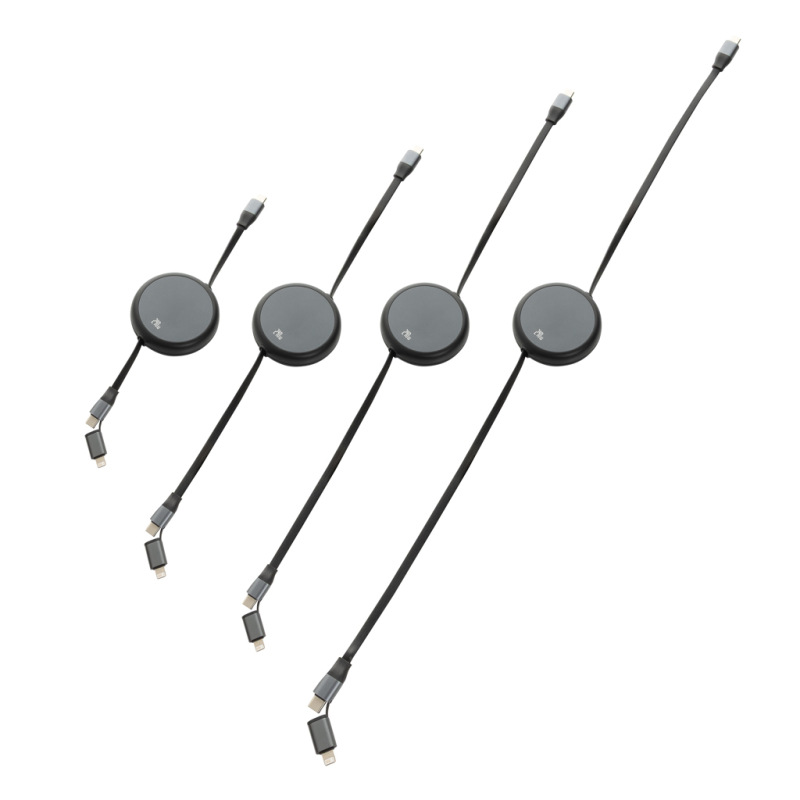 Terra RCS recyklovaný hliníkový zasúvateľný 240W 2-v-1 kábel čierna 2