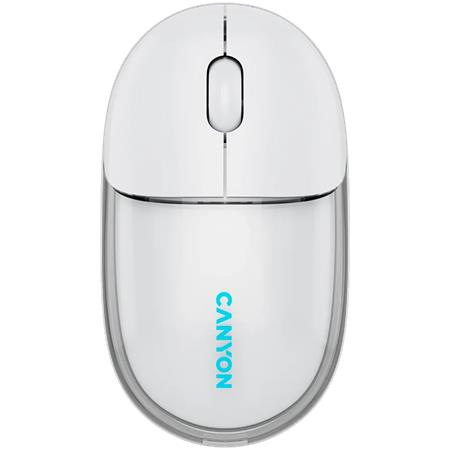 Myš, bezdrôtová, duálny režim pripojenia, optická, CANYON "OnClick 24", biela