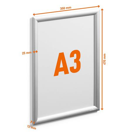 Informačný panel, hliníkový, do exteriéru, A3, DURABLE "Outdoor", strtieborný 2