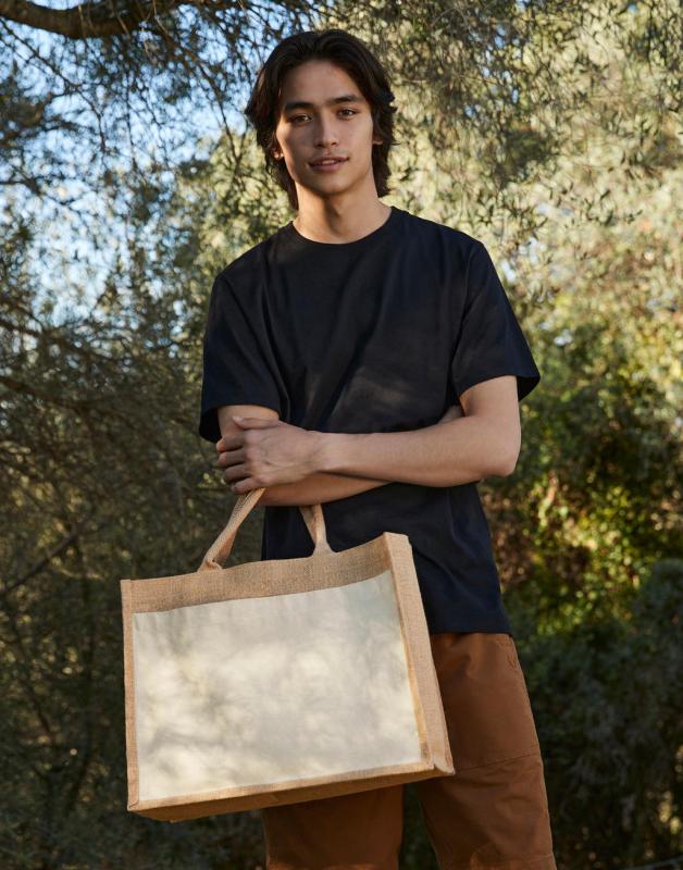 Nákupná jutová taška s bavlneným vreckom