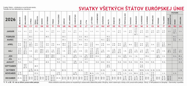 Stolový kalendár Plánovací kalendár 2026 4