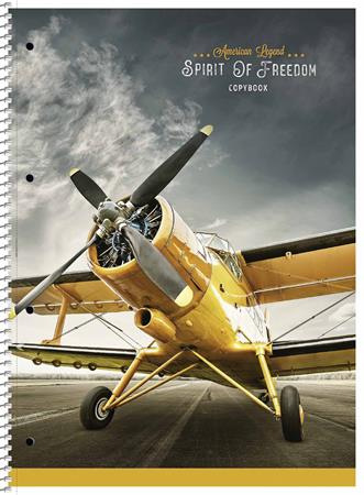 Špirálový zošit, A4+, linajkový, 80 listov, SHKOLYARYK "Spirit of Freedom", mix