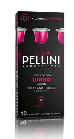 Kávové kapsule, do kávovarov Nespresso®, 10 ks, PELLINI, "Lungo"