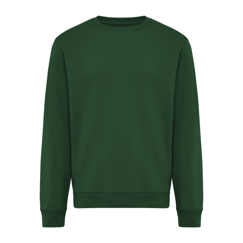 IQONIQ Toria Unisex mikina s okrúhl. výstrihom z rec. bavlny forest green XS 1