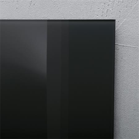 Magnetická sklenená tabuľa, 48x48 cm, SIGEL "Artverum® ", čierna