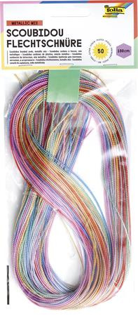 Kreatívne drôtiky, s plastovým povrchom, 100 cm, FOLIA "Metallic Mix", 50 rôznych metalick