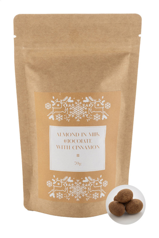 Cinnanut čokoláda, škorica, mandle, 70g