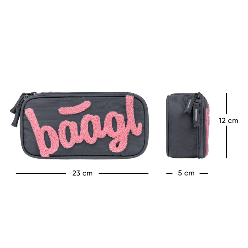 BAAGL Školský peračník etui Logo ružový GRS 3