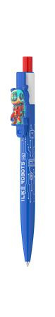 Guľôčkové pero, 0,8 mm, stláčací mechanizmus, ICO "Robot", modré 2