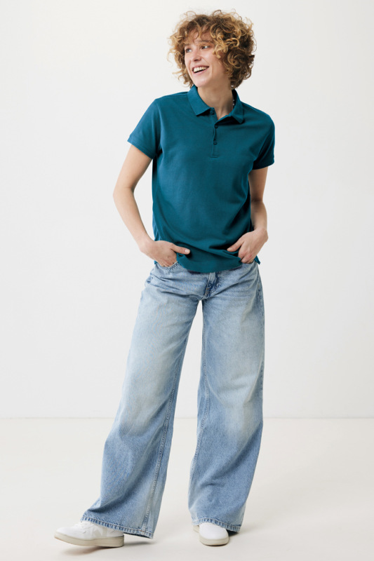 Dámske polo tričko IQONIQ Yosemite z recykl. bavlny dark teal XS 4